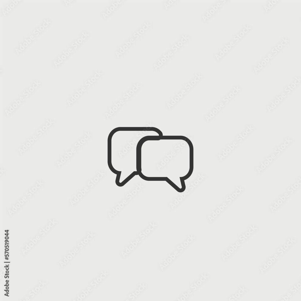 Chat solid art vector icon isolated on white background. filled symbol in a simple flat trendy modern style for your website design, logo, and mobile app Chat solid art vector icon isolated on white background. filled symbol in a simple flat trendy modern style for your website design, logo, and mobile app