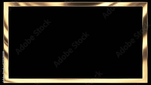 gorgeous golden border transparent channel