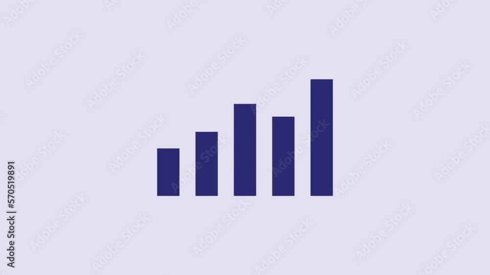 Blue Graph, schedule, chart, diagram, infographic, pie graph icon isolated on purple background. 4K Video motion graphic animation Blue Graph, schedule, chart, diagram, infographic, pie graph icon isolated on purple background. 4K Video motion graphic animation