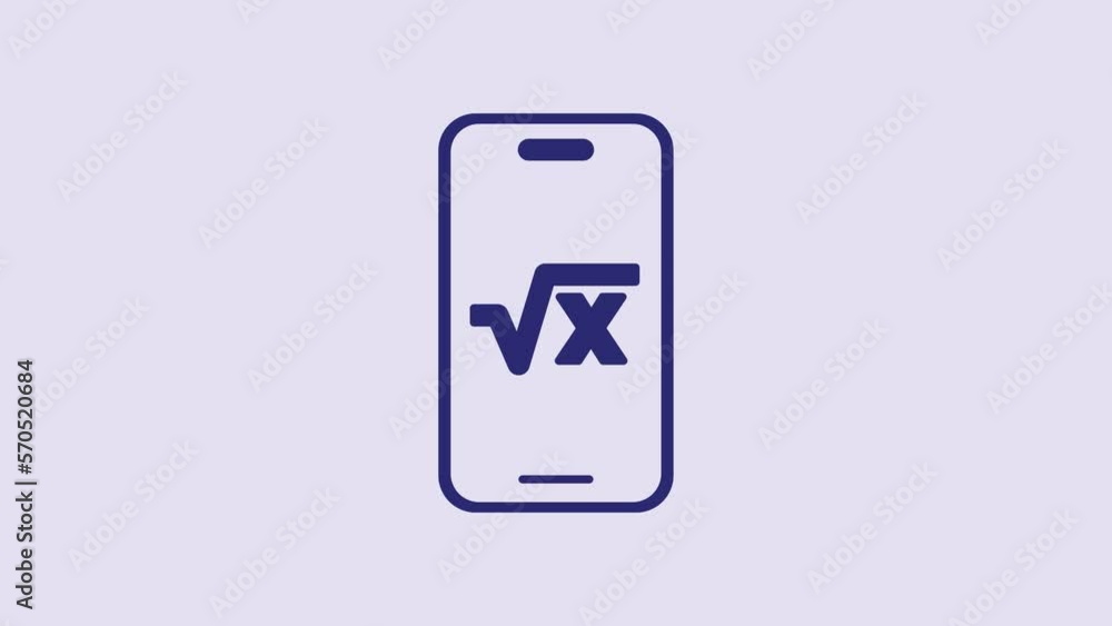 Blue Square root of x glyph icon isolated on purple background. Mathematical expression. 4K Video motion graphic animation Blue Square root of x glyph icon isolated on purple background. Mathematical expression. 4K Video motion graphic animation