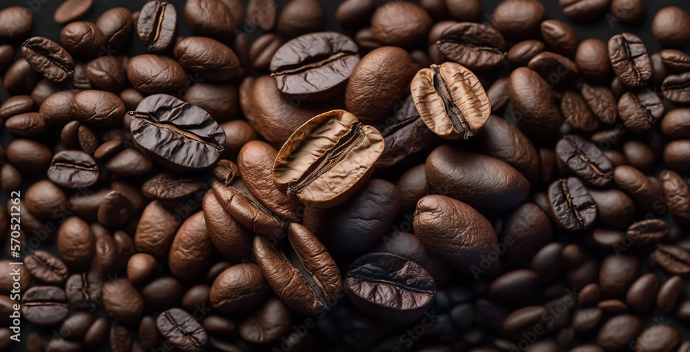 Naklejka premium blend roasted coffe beans