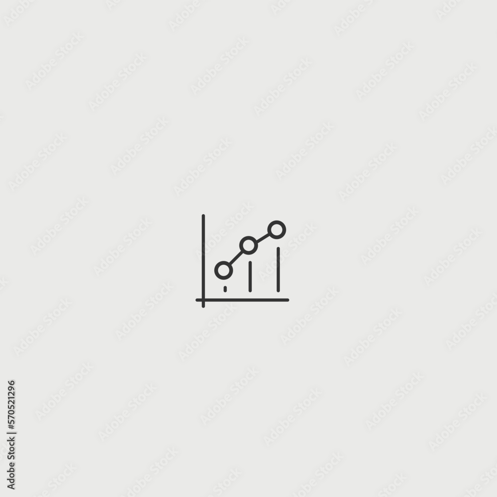 Fototapeta premium Dot Chart solid art vector icon isolated on white background. filled symbol in a simple flat trendy modern style for your website design, logo, and mobile app