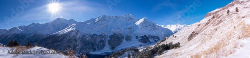 elbrus mountain panorama