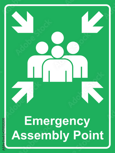 Emergency assembly point vector artwork