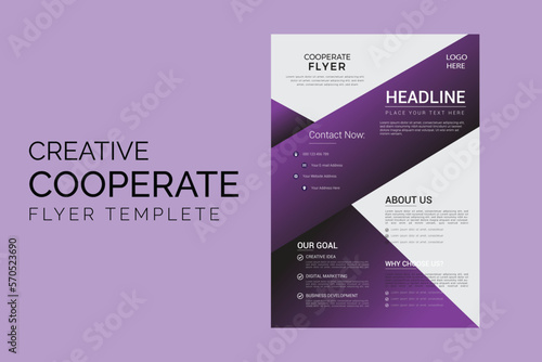 Creative Cooperate business flyer design. Vector flyer design template A4 size flyer design.
