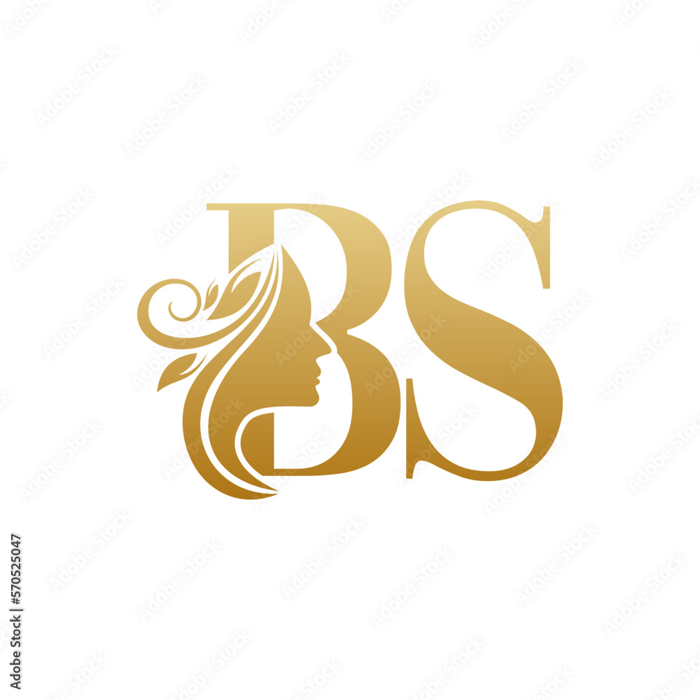 Initial BS face beauty logo design templates Initial BS face beauty logo design templates
