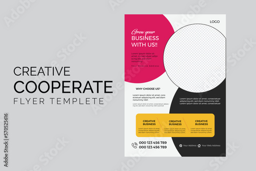 Creative Cooperate business flyer design. Vector flyer design template A4 size flyer design.