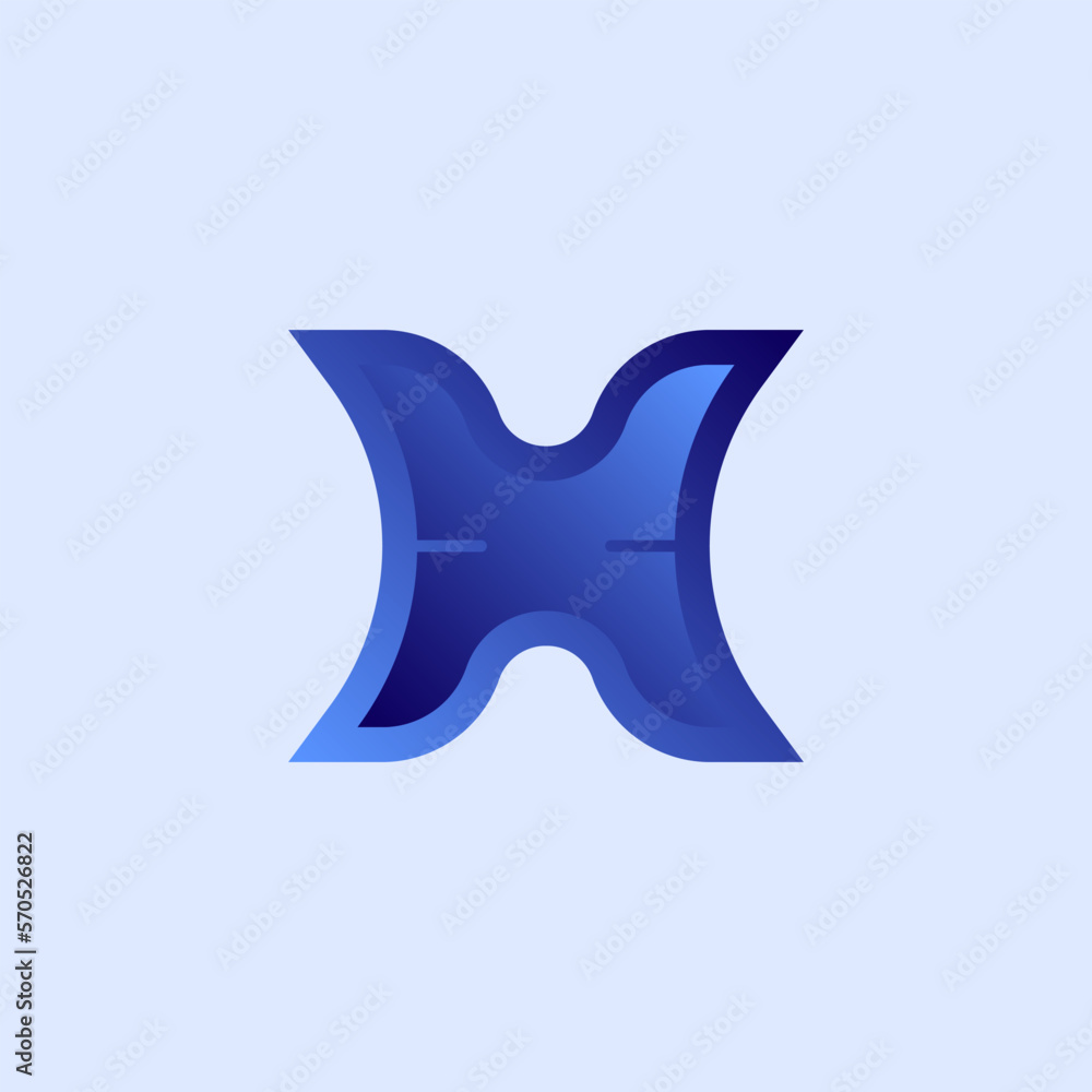 Initial Letter X, XX Logo Design Vector Template with Gradient Color. Initial Letter X, XX Logo Design Vector Template with Gradient Color.