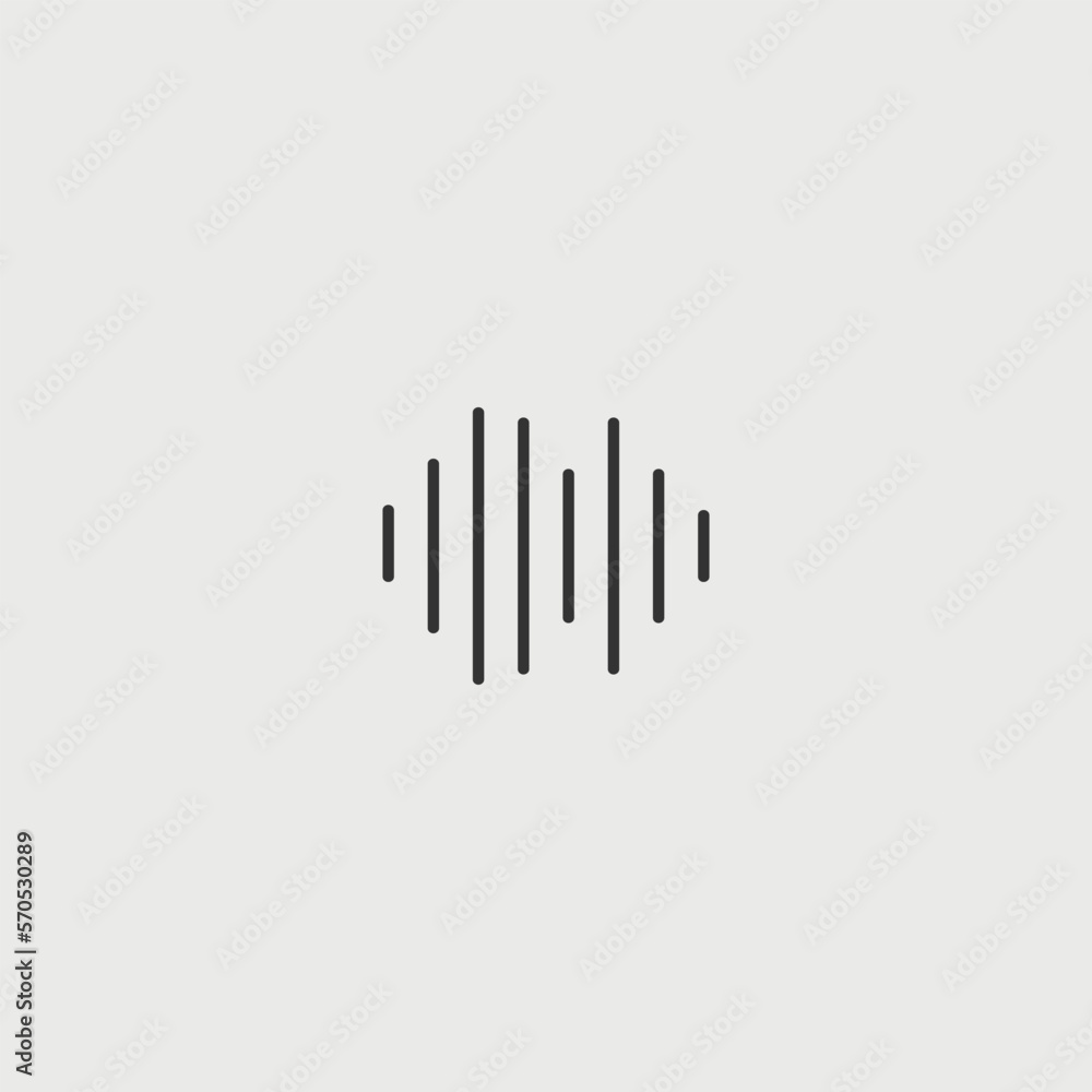 Sound wave solid art vector icon isolated on white background. filled symbol in a simple flat trendy modern style for your website design, logo, and mobile app Sound wave solid art vector icon isolated on white background. filled symbol in a simple flat trendy modern style for your website design, logo, and mobile app