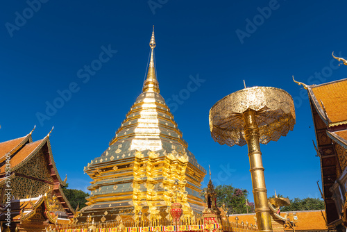 Stupa at Wat Phra That Doi Suthep in Chiang Mai, Thailand