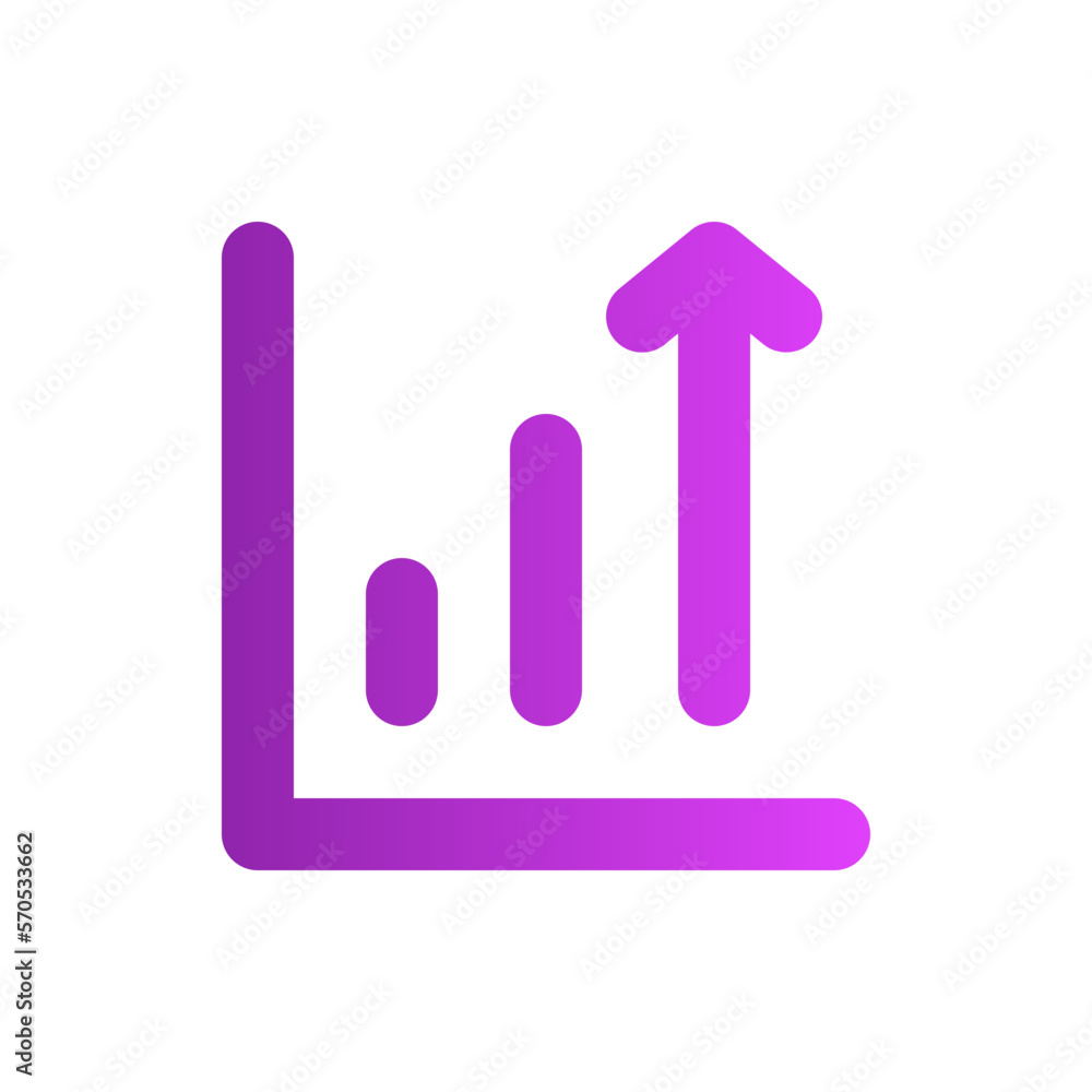 bar chart gradient icon bar chart gradient icon