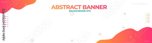 Colorful template banner with gradient color. Design with liquid form photo