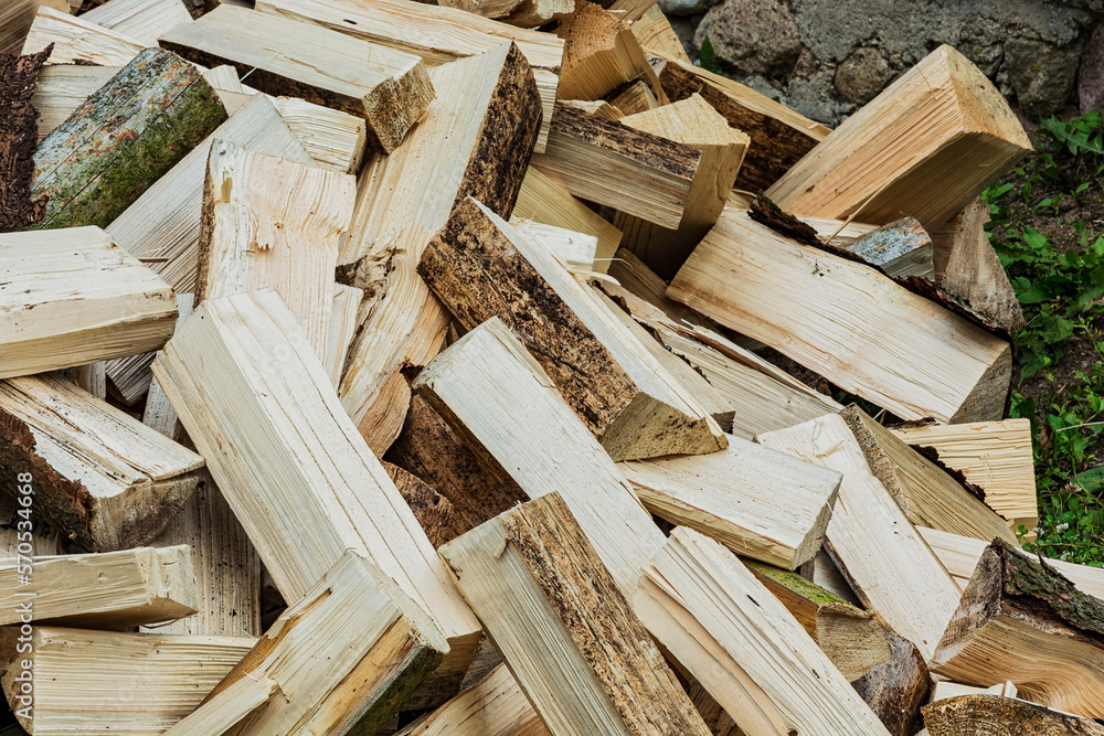 A big pile of stab wood dumped in a pile A big pile of stab wood dumped in a pile