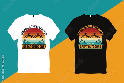 Camping is the best way to enjoy the Great Outdoors Camping T shirt Design