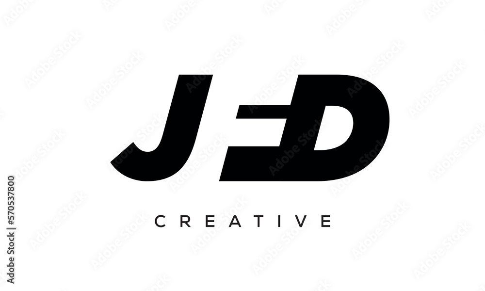 JFD letters negative space logo design. creative typography monogram vector JFD letters negative space logo design. creative typography monogram vector