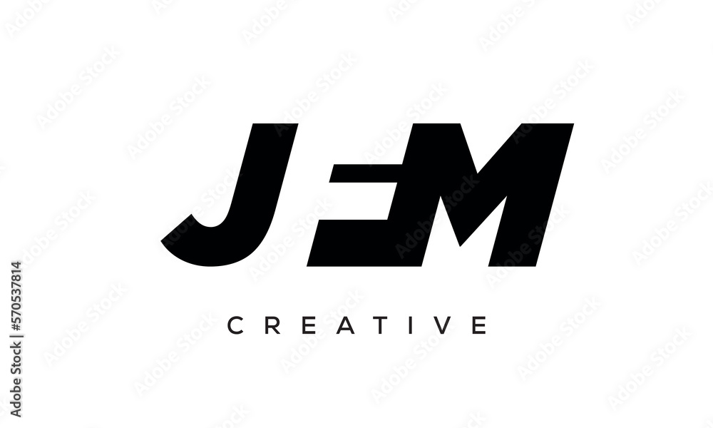 JFM letters negative space logo design. creative typography monogram vector JFM letters negative space logo design. creative typography monogram vector