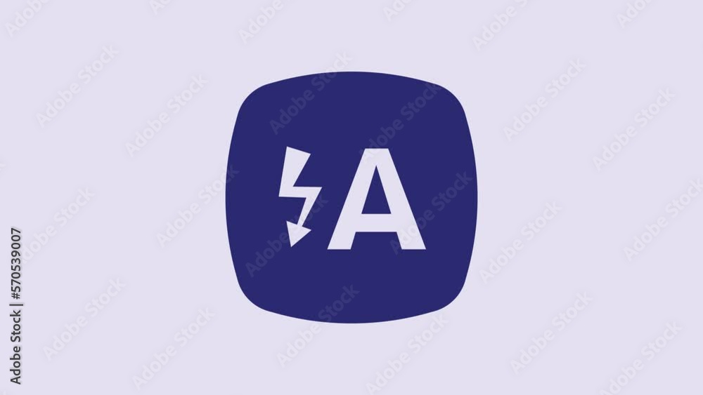 Blue Auto flash icon isolated on purple background. Automatic flash. 4K Video motion graphic animation Blue Auto flash icon isolated on purple background. Automatic flash. 4K Video motion graphic animation