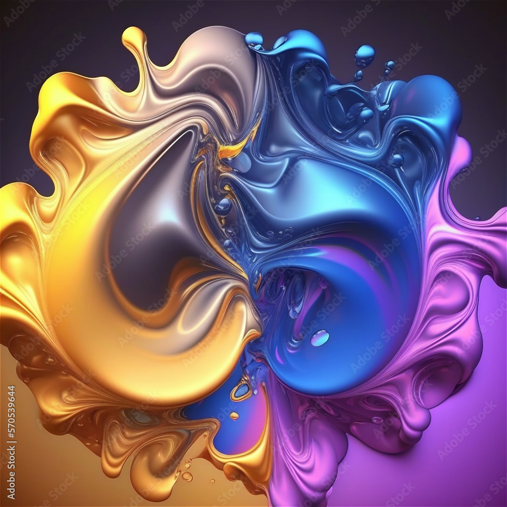 Abstract background with swirl splashes