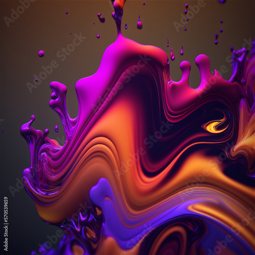 Abstract background with swirl splashes