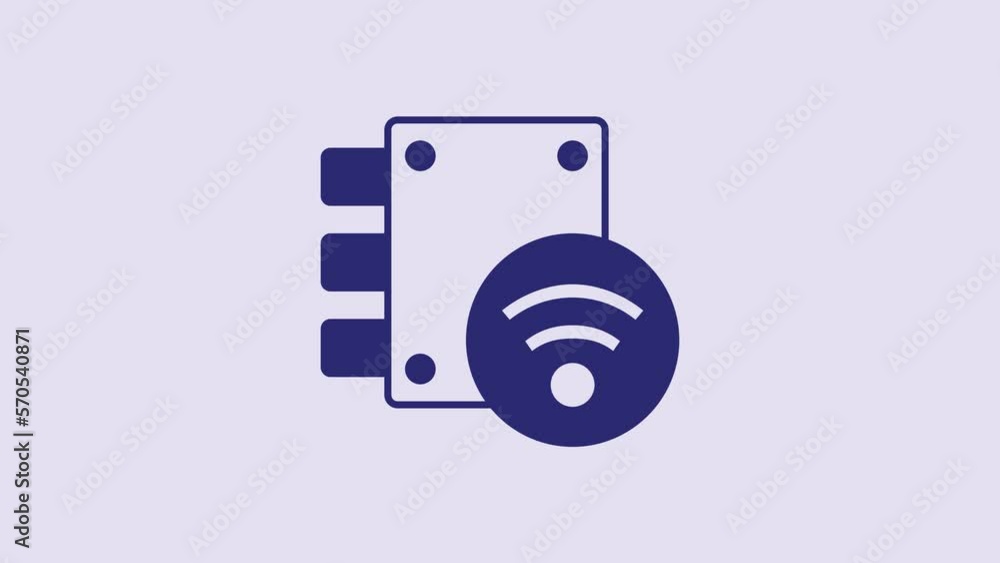Blue Digital door lock with wireless technology for unlock icon isolated on purple background. Door handle sign. Security smart home. 4K Video motion graphic animation Blue Digital door lock with wireless technology for unlock icon isolated on purple background. Door handle sign. Security smart home. 4K Video motion graphic animation