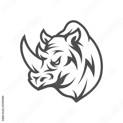 Wallpaper Mural Rhino head mascot esport logo template, Rhino logo design vector Torontodigital.ca