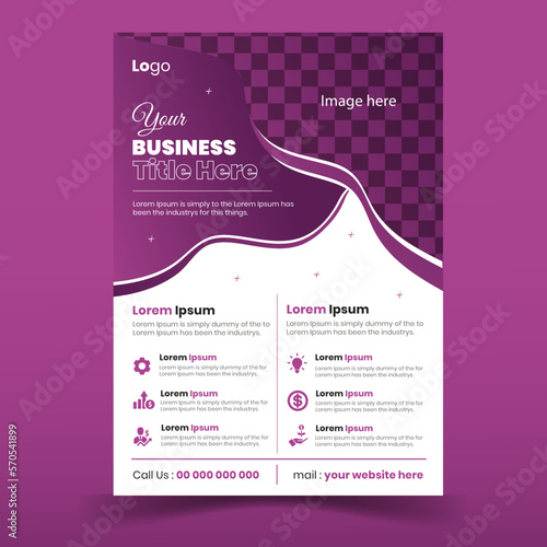 Corporate business multipurpose flyer design and brochure cover page template.