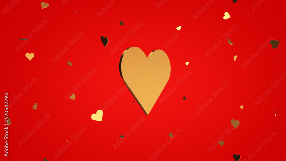 Beautiful background for Valentine's day.  3D illustration