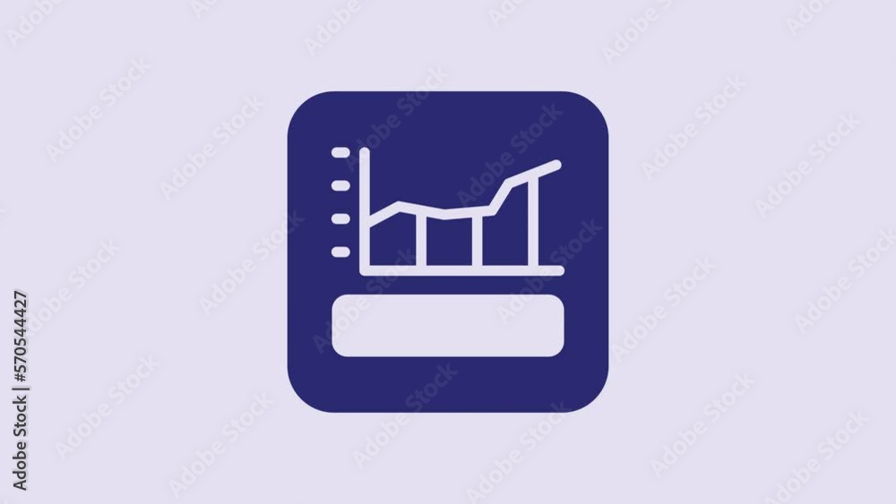 Blue Graph, schedule, chart, diagram, infographic, pie graph icon isolated on purple background. 4K Video motion graphic animation Blue Graph, schedule, chart, diagram, infographic, pie graph icon isolated on purple background. 4K Video motion graphic animation