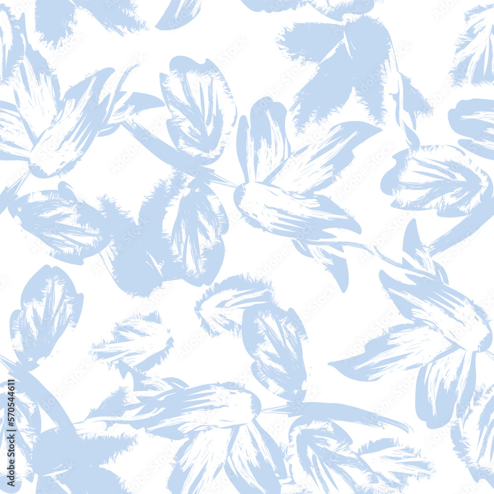 Floral Brush strokes Seamless Pattern Design Floral Brush strokes Seamless Pattern Design