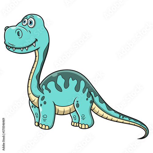 Cartoon funny baby brontosaurus dinosaur © Ciputra