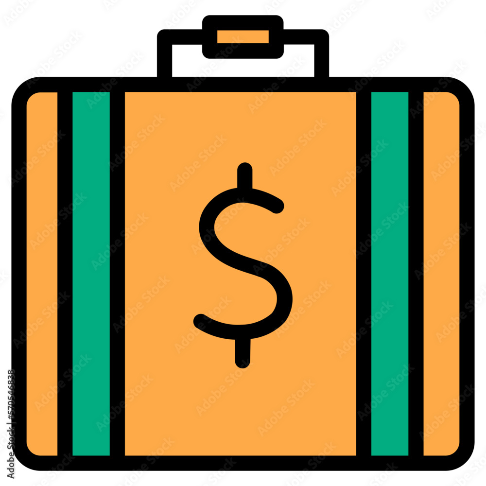 briefcase filled line icon briefcase filled line icon
