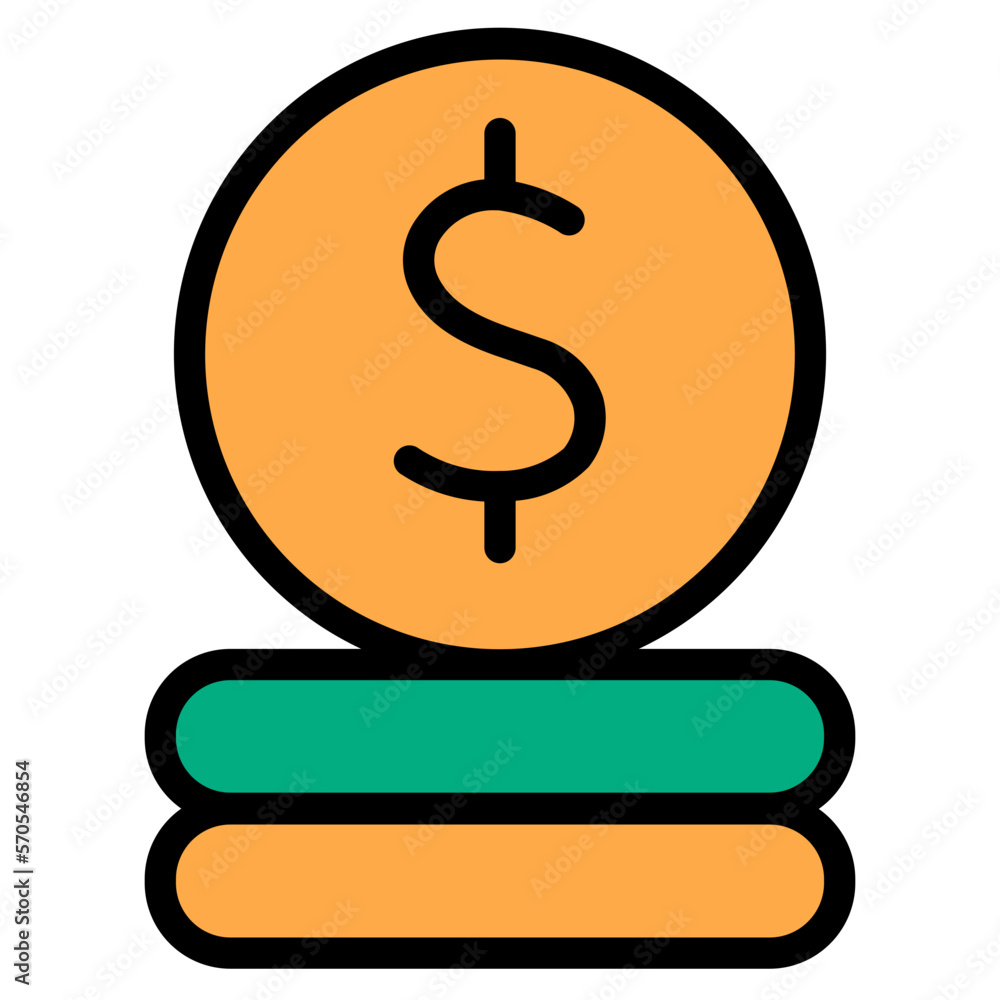 financial analysis filled line icon financial analysis filled line icon