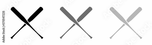 Baseball stick. Baseball stick icon illustration on white background. Stock vector illustration.