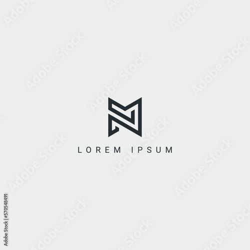 Awesome creative trendy letter MN NM initial based icon logo.