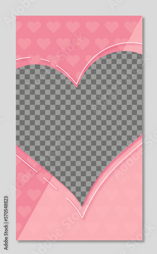 Happy Valentine's Day Heart Frame Story