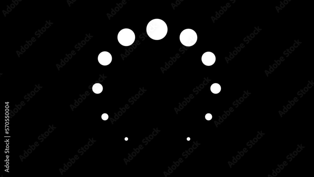 Big circle rotating, formed by small circles scaling up and down in clockwise direction, loading circle 4k animation Big circle rotating, formed by small circles scaling up and down in clockwise direction, loading circle 4k animation