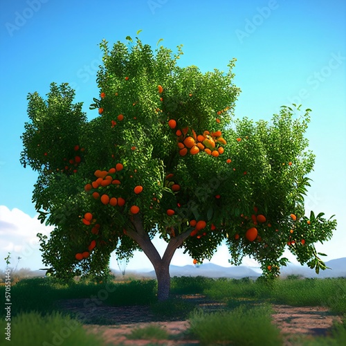 Orange tree, nature, greens, open spaces, sunny skyies, natural,  countryside, Spain, landscape, heart, fruits, foliage, lush greens, vivid colors  photo