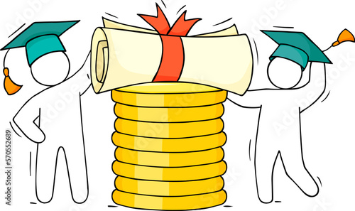 Scholarship, tuition grant, education cost concept