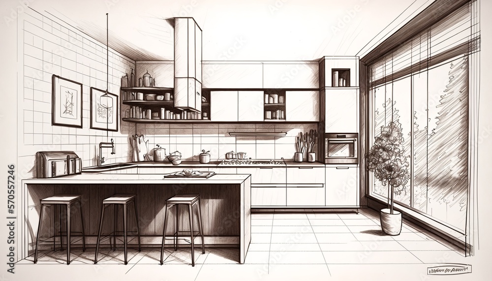 Kitchen Background Drawings (48 photos) » Drawings for sketching and not  only - Papik.PRO