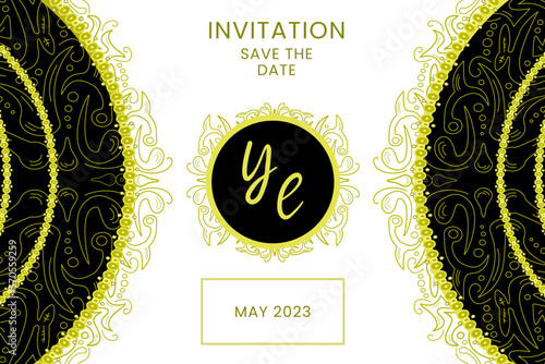 ornament for wedding invitation vector