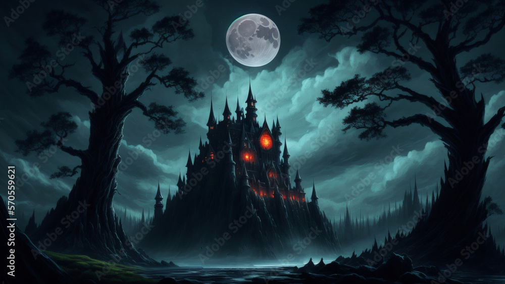 Fototapeta premium Haunted Mansion / Grim Castle