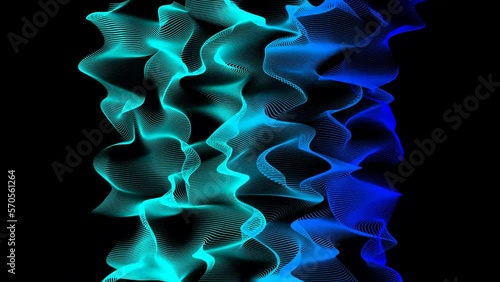 abstract blue and cyan color wave smooth fluxes background photo