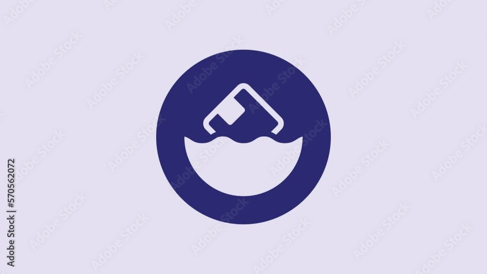 Blue Carton cardboard box icon isolated on purple background. Box, package, parcel sign. Delivery and packaging. 4K Video motion graphic animation Blue Carton cardboard box icon isolated on purple background. Box, package, parcel sign. Delivery and packaging. 4K Video motion graphic animation