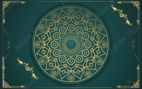 luxury ornamental mandala design background in gold color for yourself  