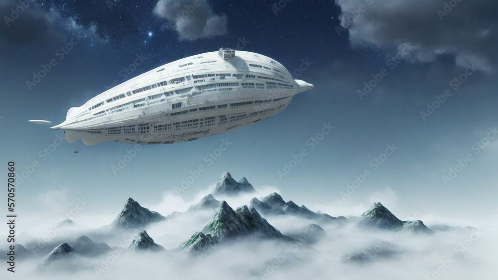 Obraz premium White Zeppelin