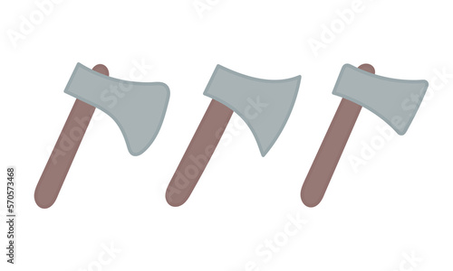 Hand drawn axes collection. Tools set.