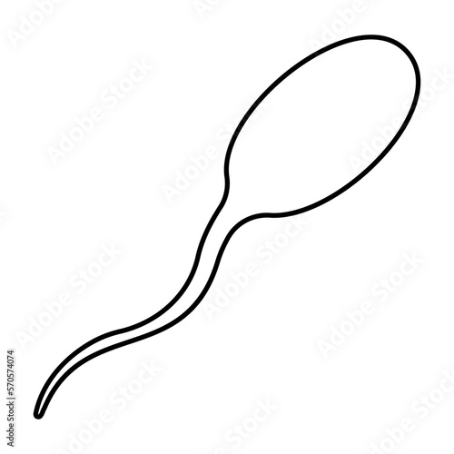 sperm icon isolated on white background, vector illustration.