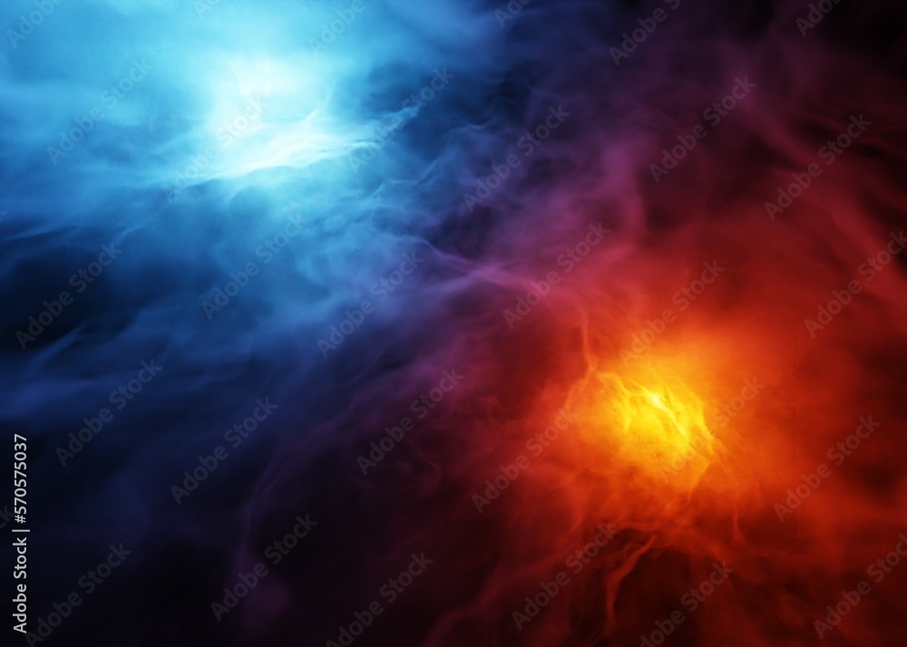 galaxy background red and blue abstract 3d render illustration