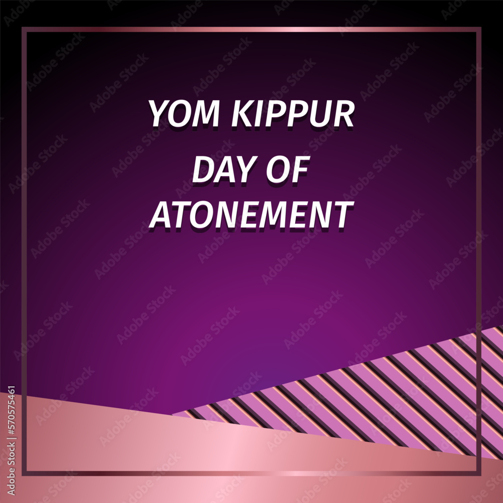 Yom Kippur Day poster design to celebrate Isrel Holiday for Judaism