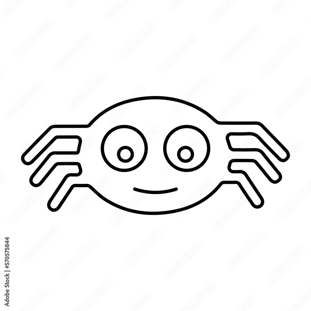 spider icon isolated on white background, vector illustration. spider icon isolated on white background, vector illustration.